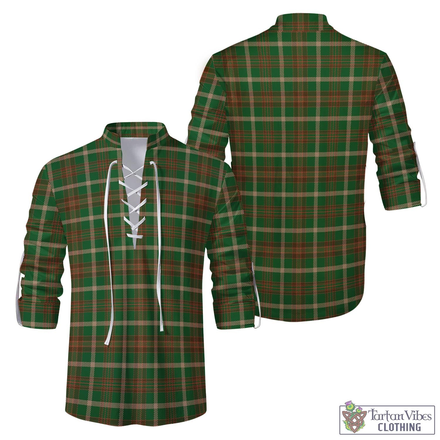 Tartan Vibes Clothing Copeland Tartan Men's Scottish Traditional Jacobite Ghillie Kilt Shirt