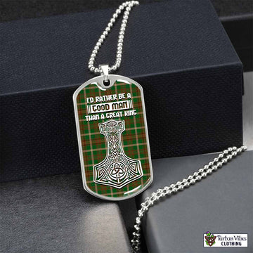 Copeland Tartan Dog Tag Necklace Viking Mjolnir Style Silver No - Tartan Vibes Clothing