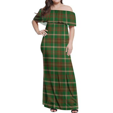 Copeland Tartan Off Shoulder Long Dress Women's Dress - Tartan Vibes Clothing