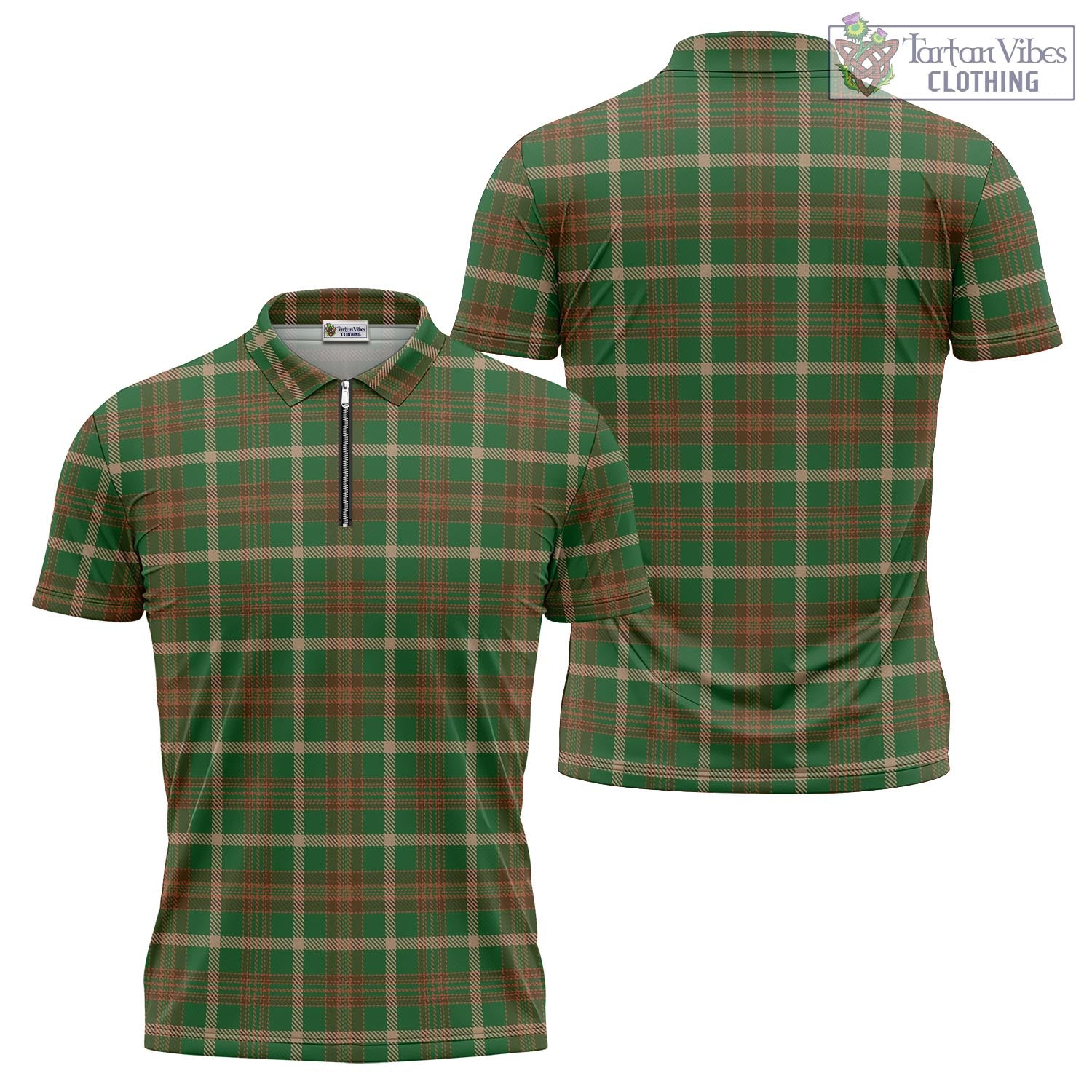 Copeland Tartan Zipper Polo Shirt Unisex - Tartan Vibes Clothing