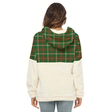 Copeland Tartan Half Style Women's Borg Fleece Hoodie with Half Zip - Tartan Vibes Clothing