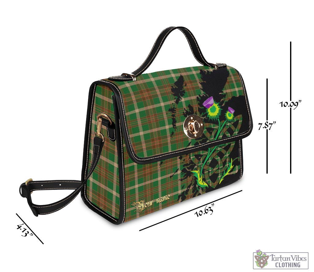 Tartan Vibes Clothing Copeland Tartan Waterproof Canvas Bag with Scotland Map and Thistle Celtic Accents