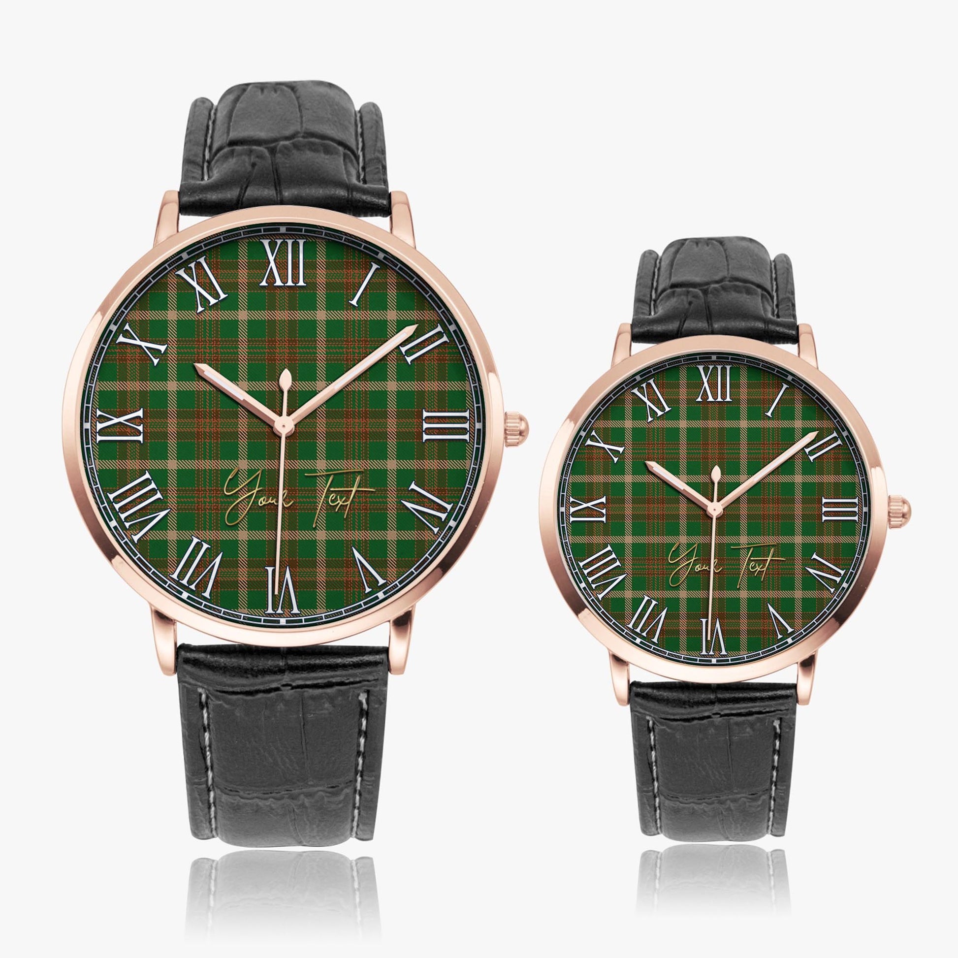 Copeland Tartan Personalized Your Text Leather Trap Quartz Watch - Tartan Vibes Clothing