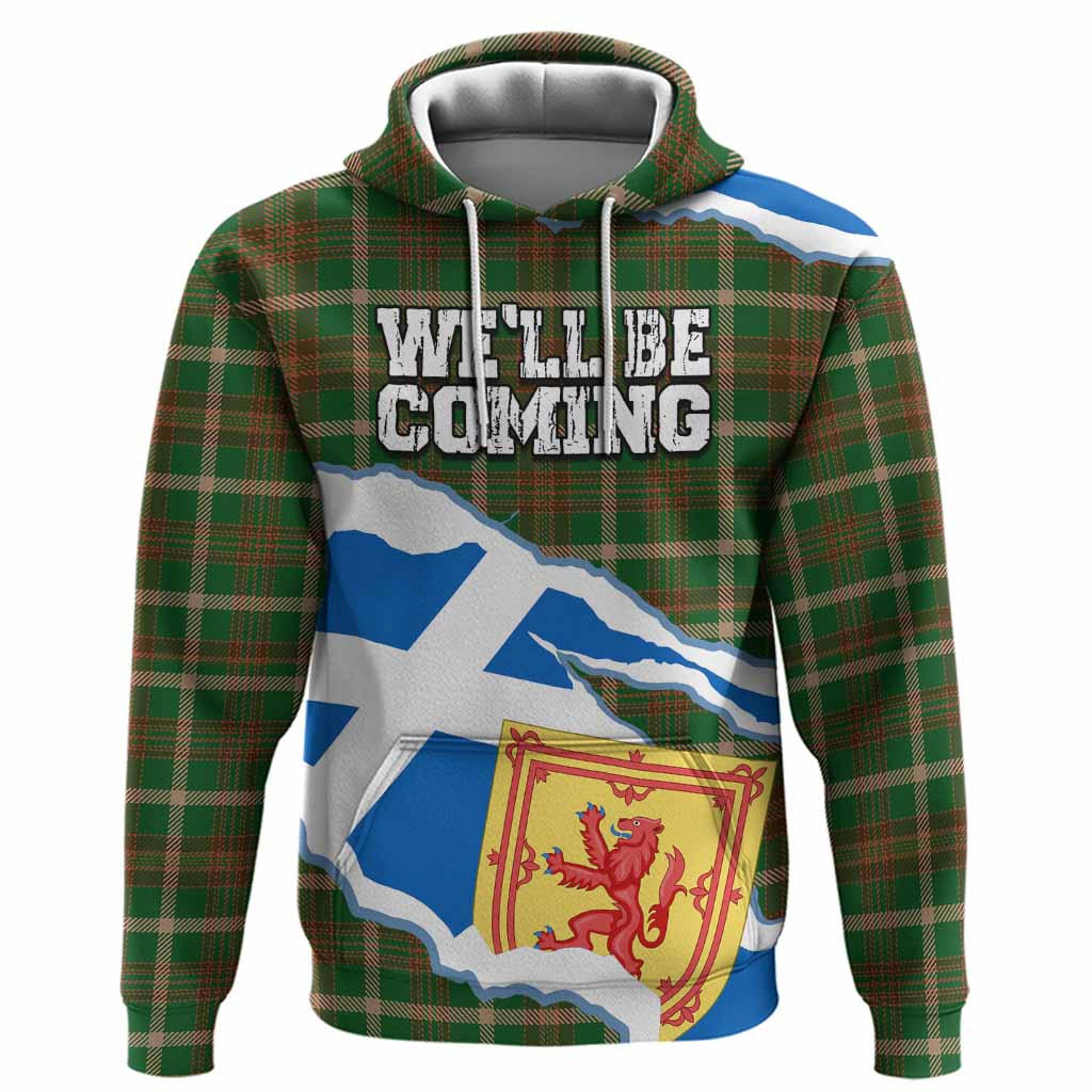 Copeland Scotland Football Tartan Hoodie We'll Be Coming