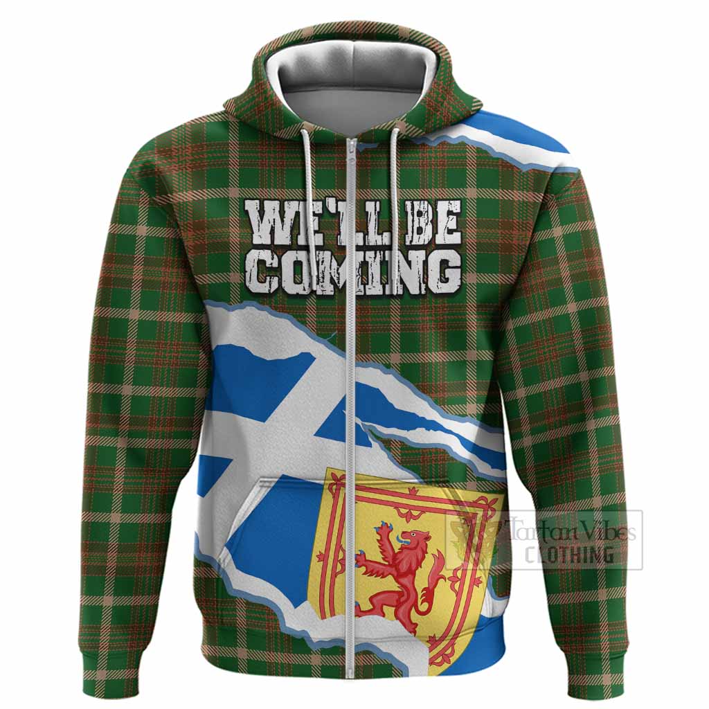Copeland Scotland Football Tartan Hoodie We'll Be Coming