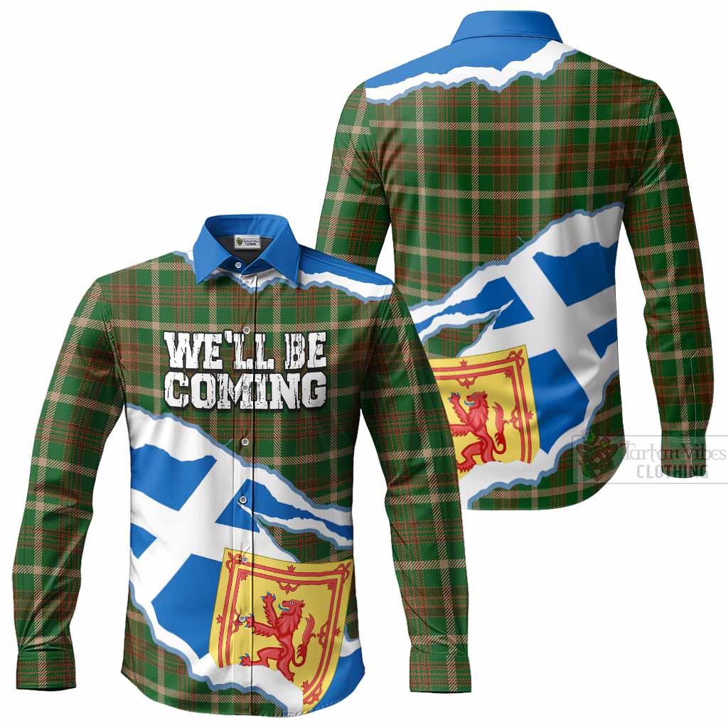 Copeland Scotland Football Tartan Long Sleeve Button Shirts We'll Be Coming