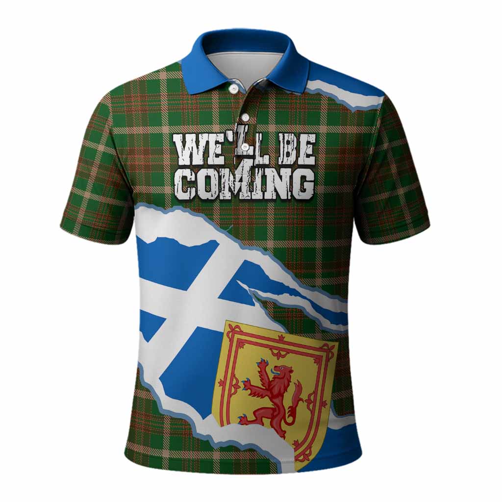 Copeland Scotland Football Tartan Polo Shirt We'll Be Coming
