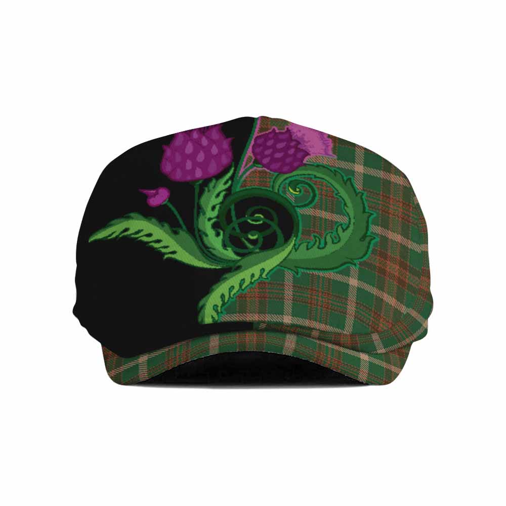 Copeland Tartan Flat Cap, Jeff Cap Traditional Scottish Thistle