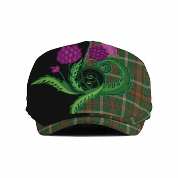 Copeland Tartan Flat Cap, Jeff Cap Traditional Scottish Thistle