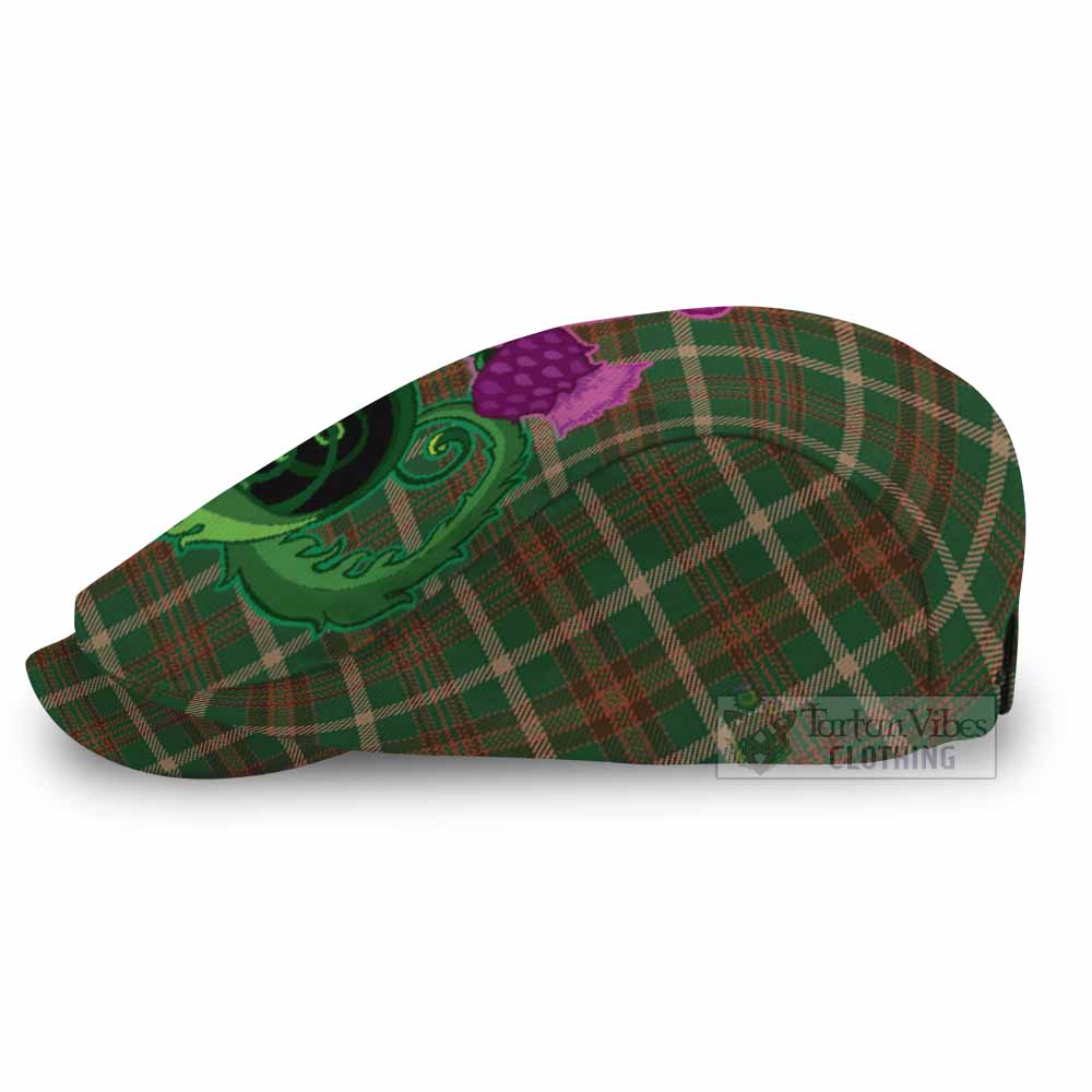 Copeland Tartan Flat Cap, Jeff Cap Traditional Scottish Thistle