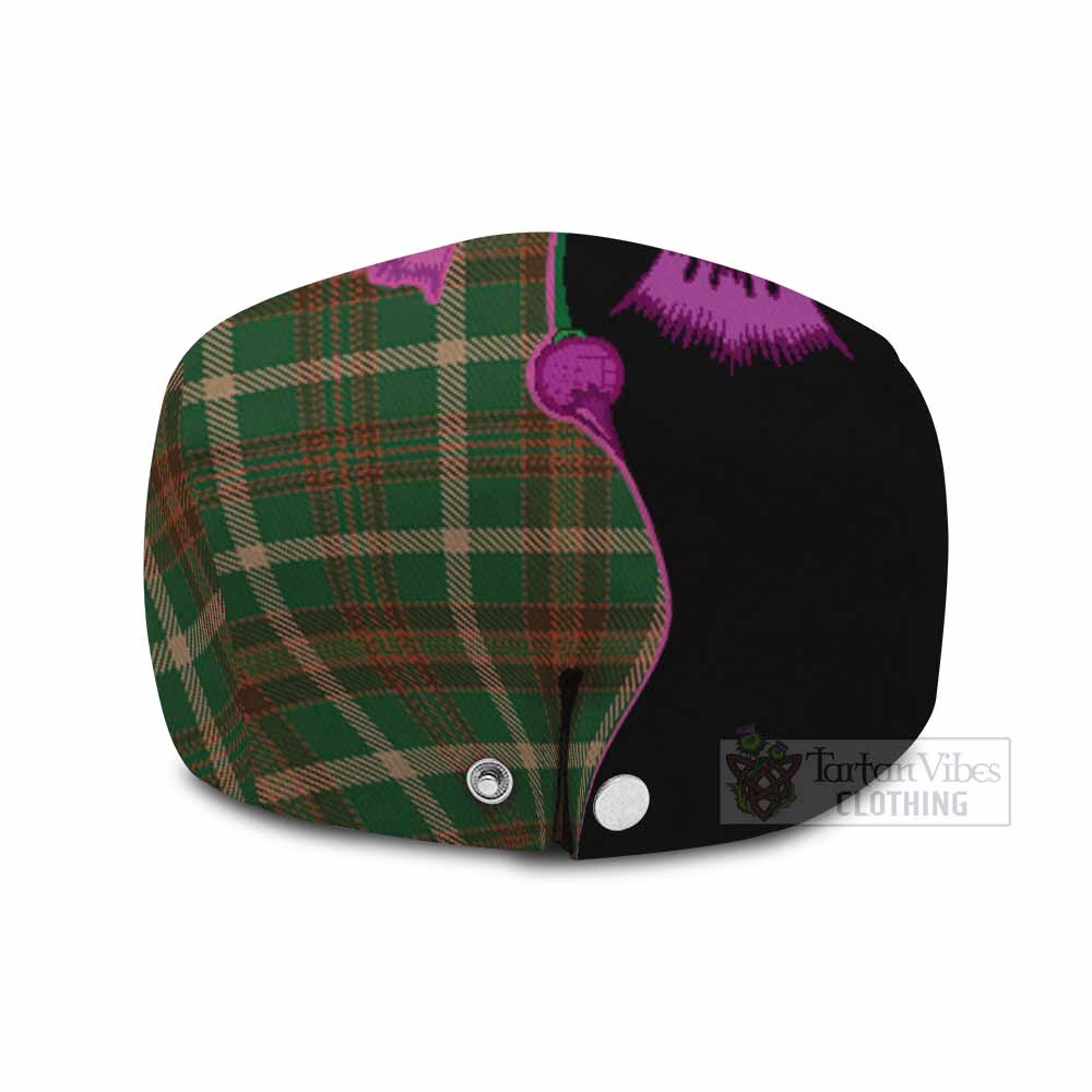 Copeland Tartan Flat Cap, Jeff Cap Traditional Scottish Thistle