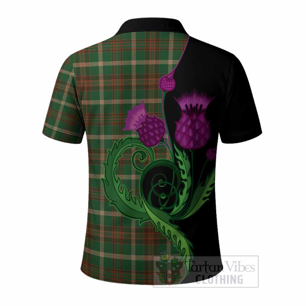Copeland Tartan Polo Shirt Traditional Scottish Thistle