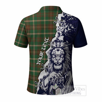 Copeland Tartan Scottish Polo Shirt Angry Lion With Soccer Ball Style
