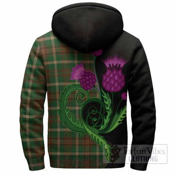 Copeland Tartan Sherpa Hoodie Traditional Scottish Thistle