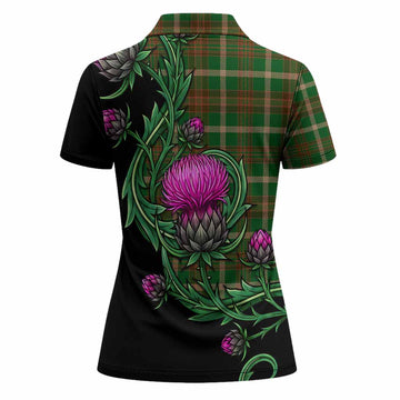 Copeland Tartan Women Polo Shirt Resilient Scottish Thistle