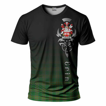 Tartan Vibes Clothing Corcoran Irish Clan T-Shirt with Coat of Arms Erin Go Bragh Celtic Inspired