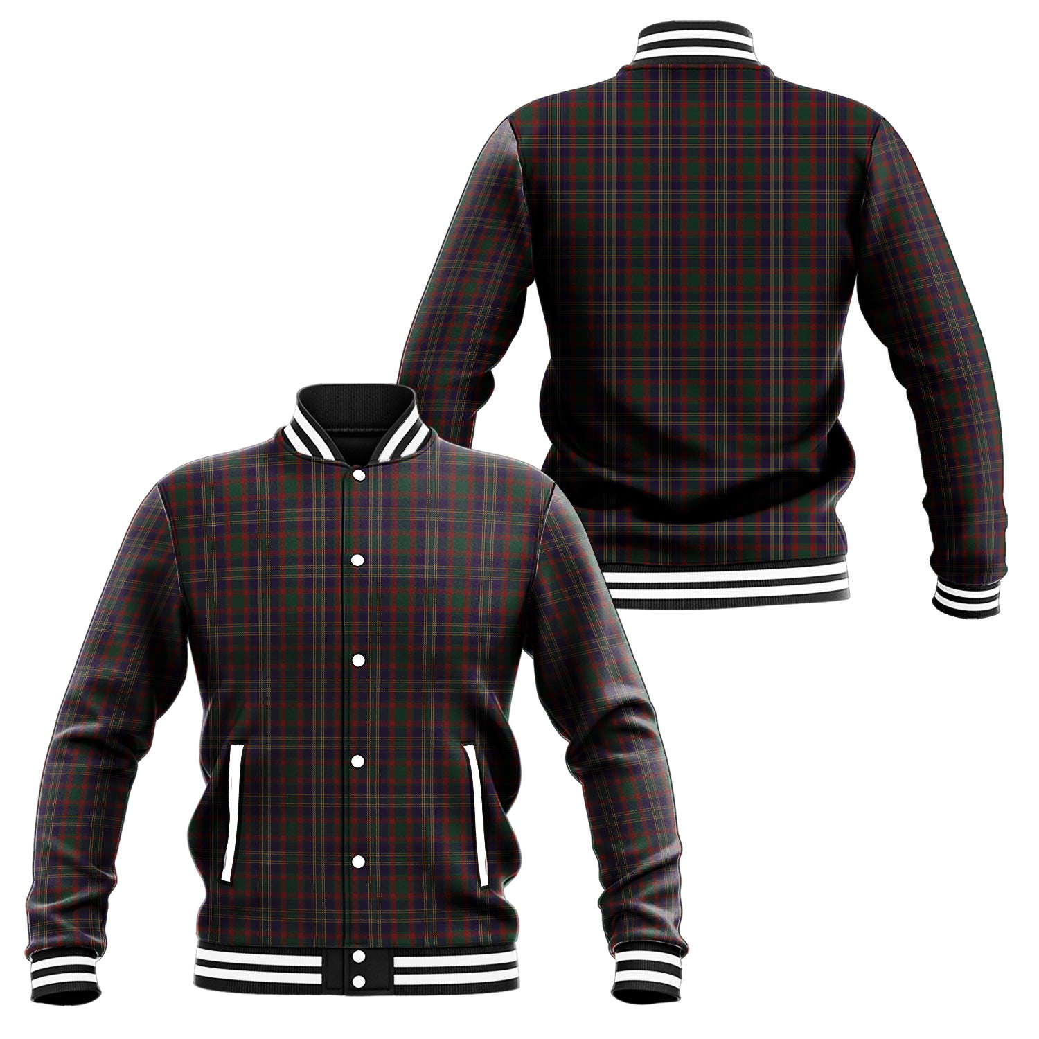 Cork County Ireland Tartan Baseball Jacket Unisex - Tartan Vibes Clothing