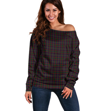Cork County Ireland Tartan Off Shoulder Women Sweater