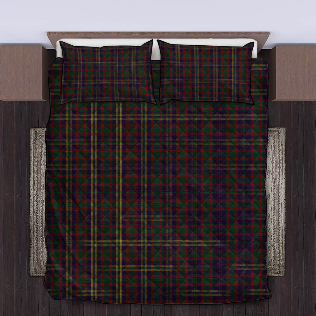 Cork County Ireland Tartan Quilt Bed Set King - Tartan Vibes Clothing