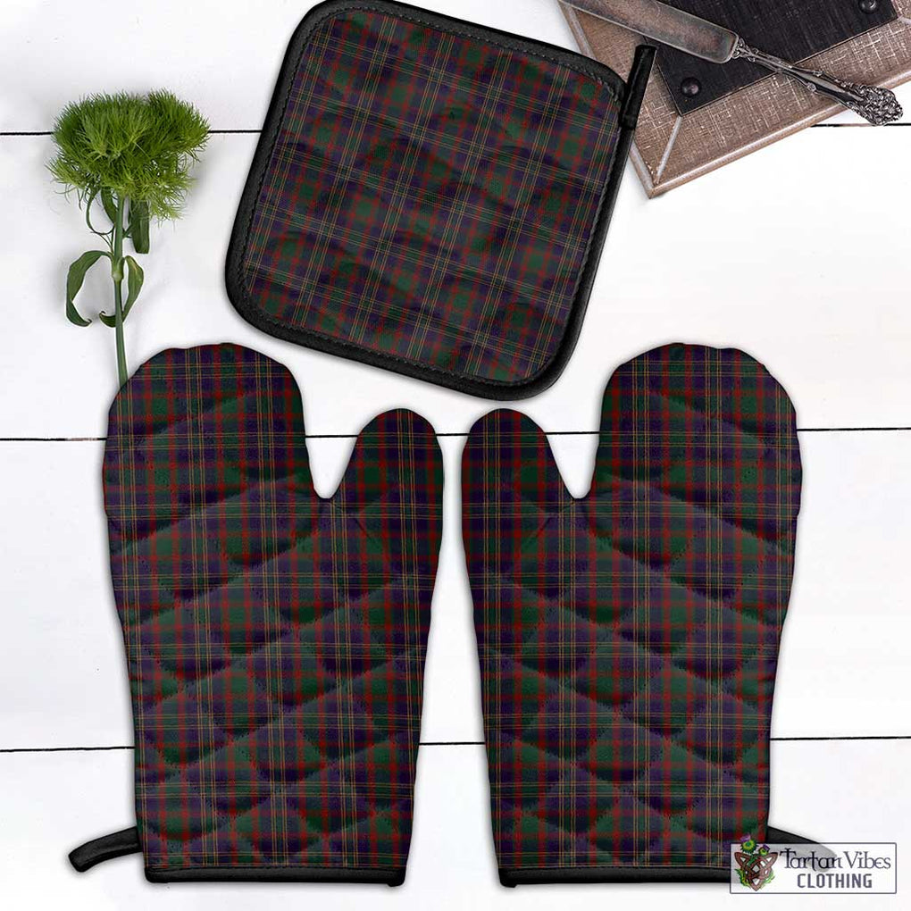 Cork County Ireland Tartan Combo Oven Mitt & Pot-Holder Combo 1 Oven Mitt & 1 Pot-Holder Black - Tartan Vibes Clothing