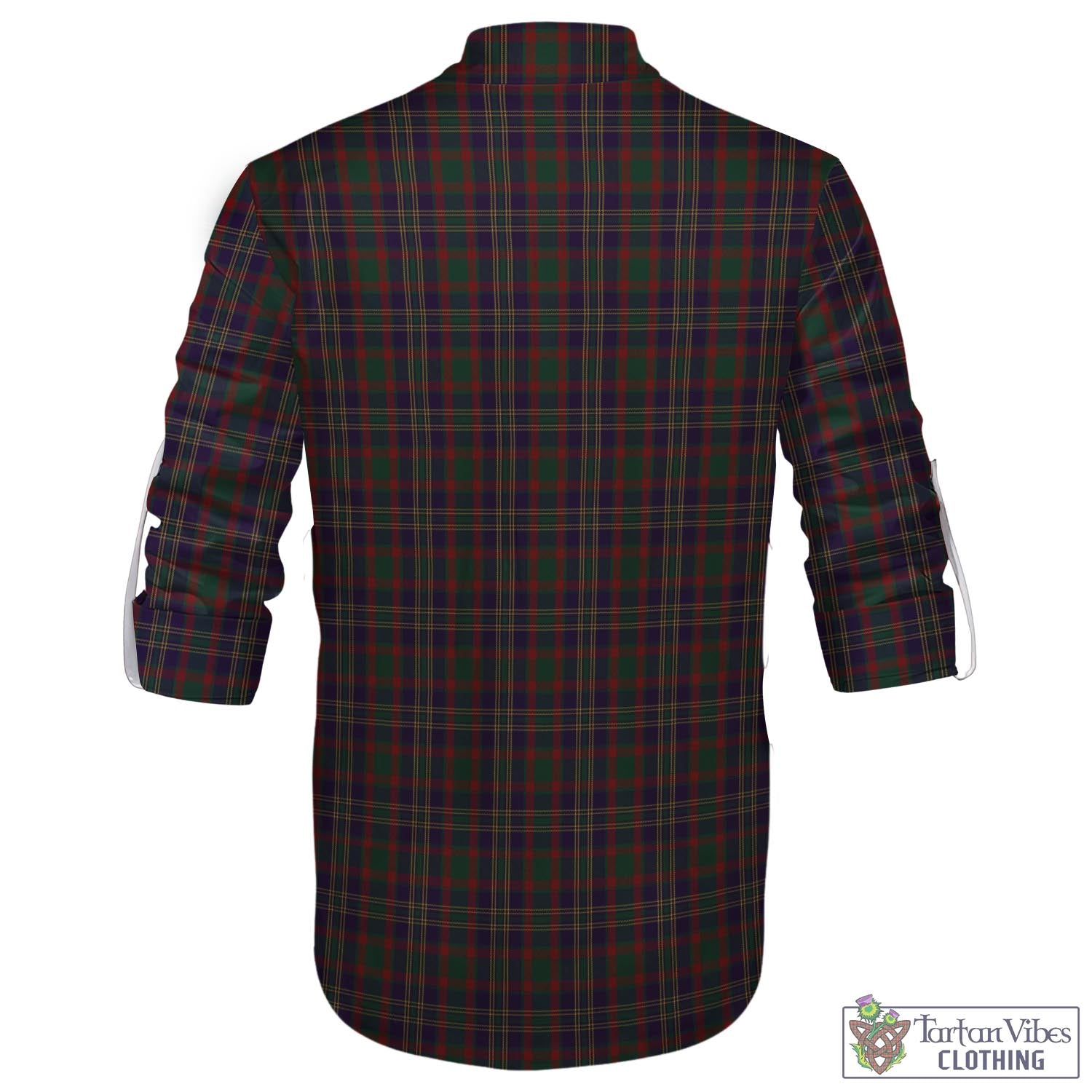 Tartan Vibes Clothing Cork County Ireland Tartan Men's Scottish Traditional Jacobite Ghillie Kilt Shirt