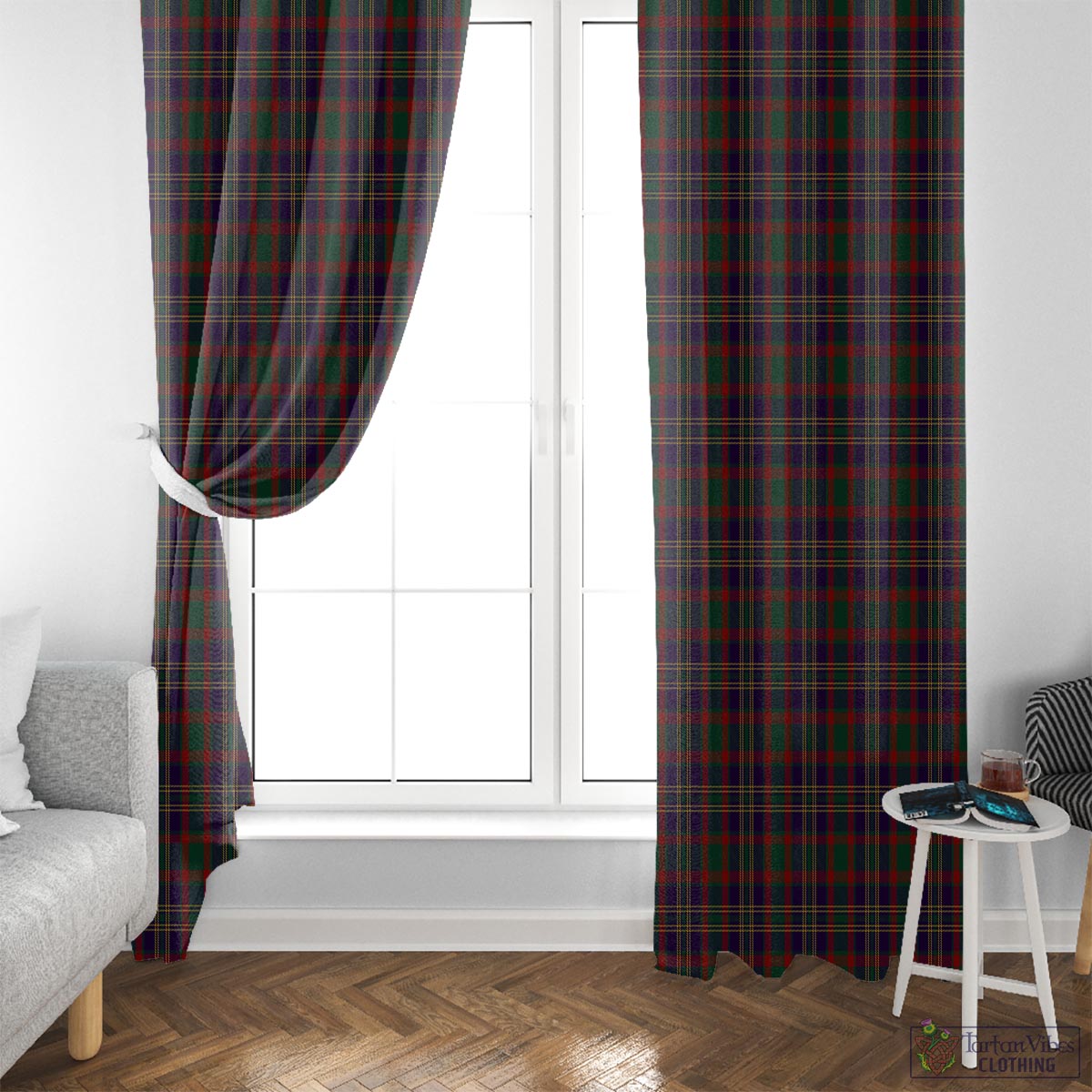 Cork County Ireland Tartan Window Curtain