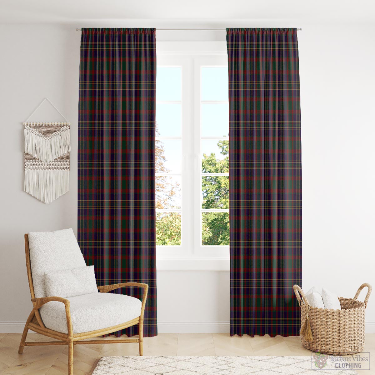 Cork County Ireland Tartan Window Curtain