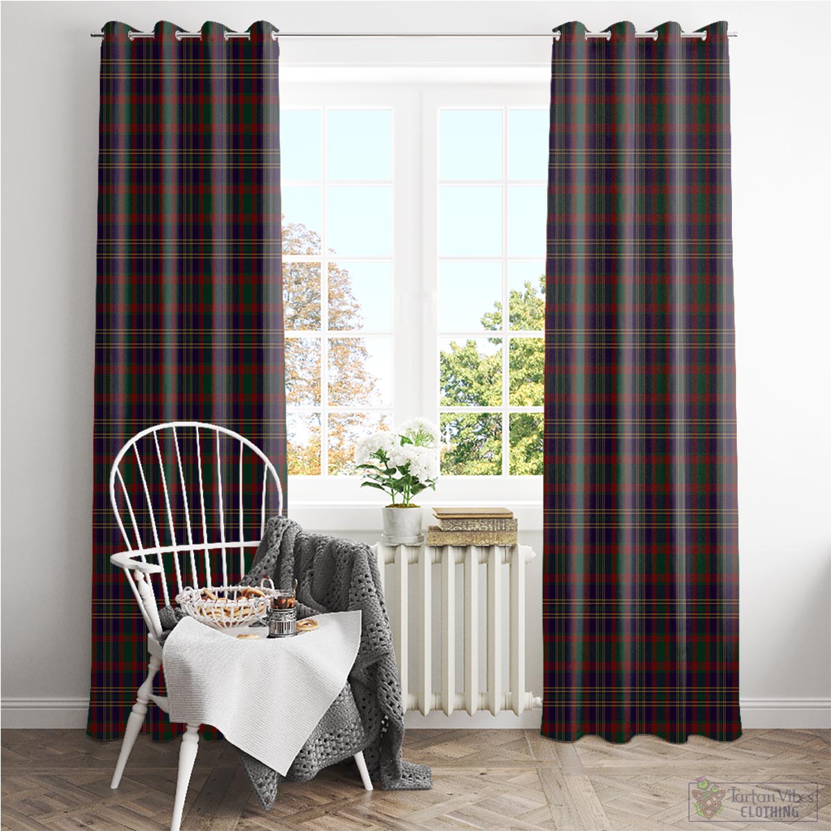 Cork County Ireland Tartan Window Curtain