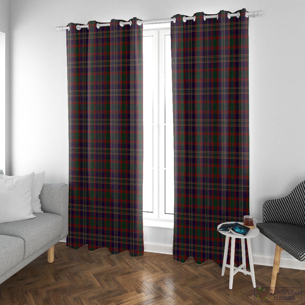 Cork County Ireland Tartan Window Curtain
