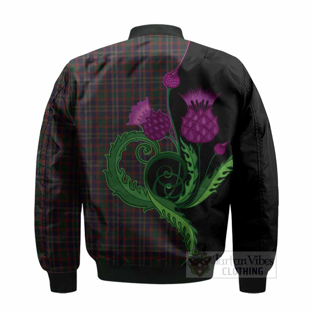 Cork County Ireland Tartan Bomber Jacket Traditional Scottish Thistle