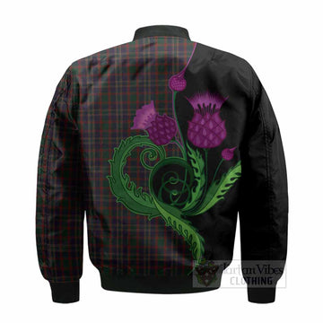 Cork County Ireland Tartan Bomber Jacket Traditional Scottish Thistle