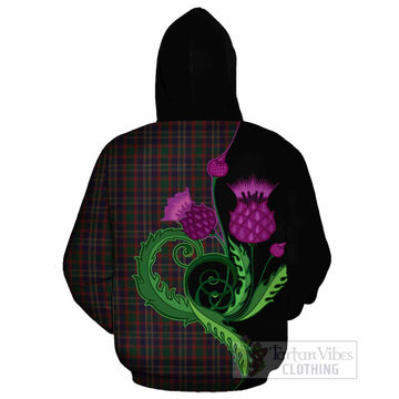 Cork County Ireland Tartan Cotton Hoodie Traditional Scottish Thistle