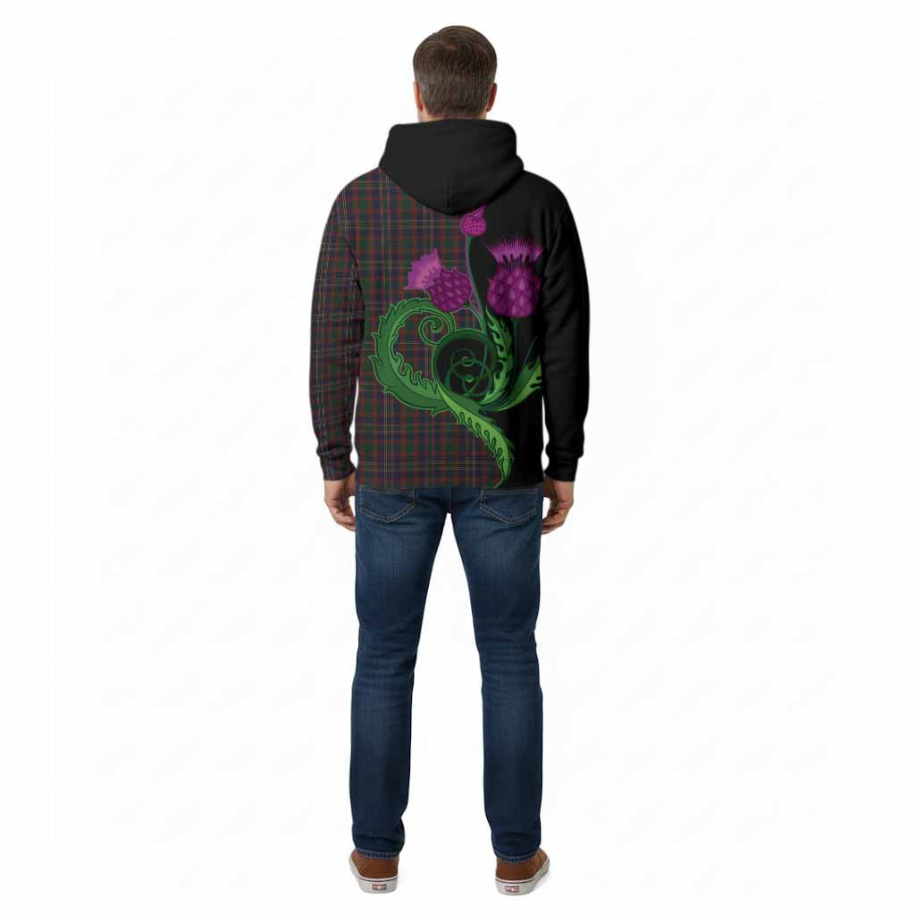 Cork County Ireland Tartan Cotton Hoodie Traditional Scottish Thistle