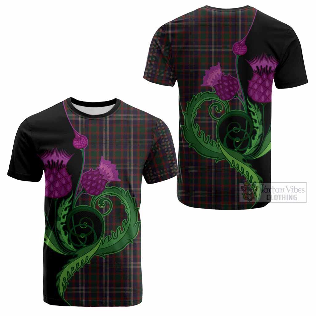 Cork County Ireland Tartan Cotton T-shirt Traditional Scottish Thistle