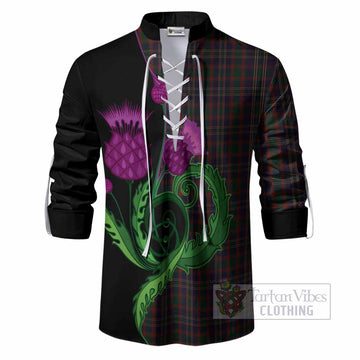 Cork County Ireland Tartan Ghillie Shirt Traditional Scottish Thistle