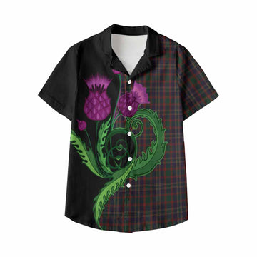 Cork County Ireland Tartan Kid Hawaiian Shirt Traditional Scottish Thistle