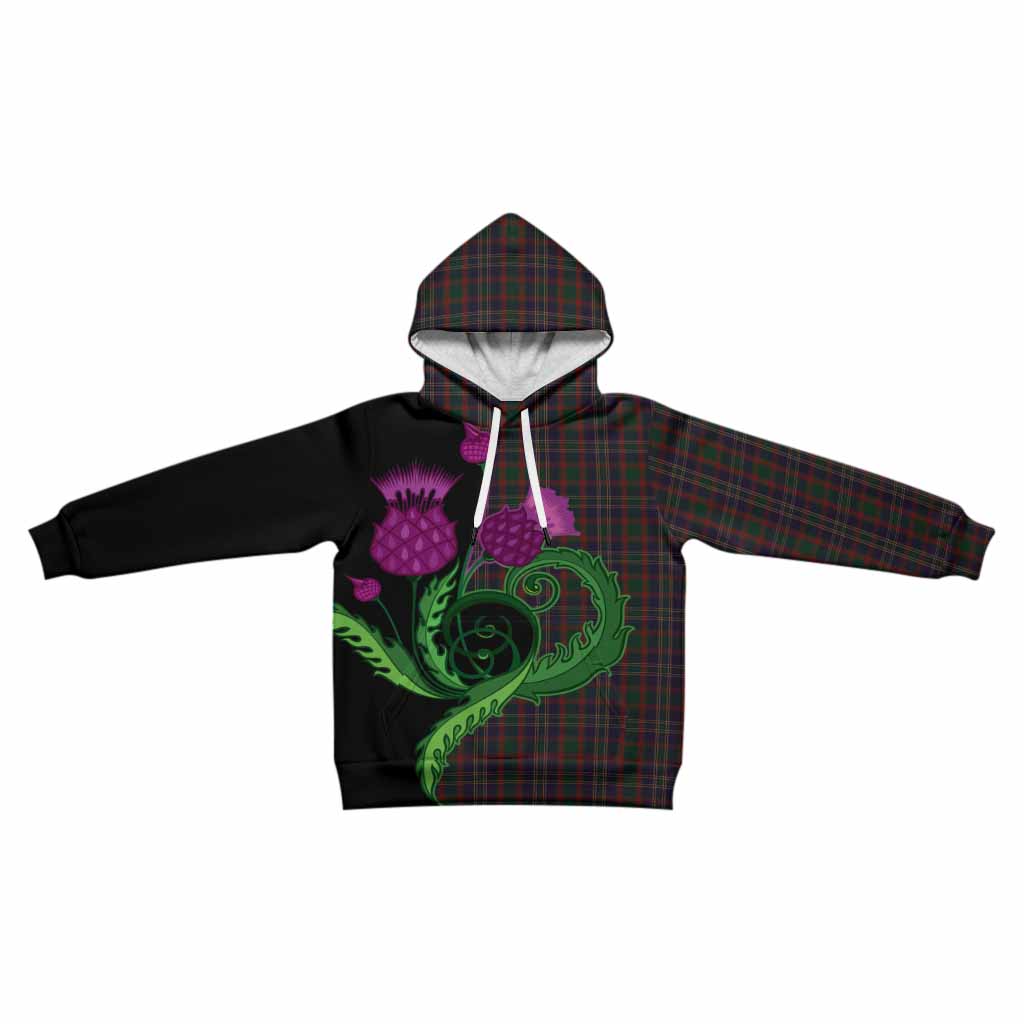 Cork County Ireland Tartan Kid Hoodie Traditional Scottish Thistle