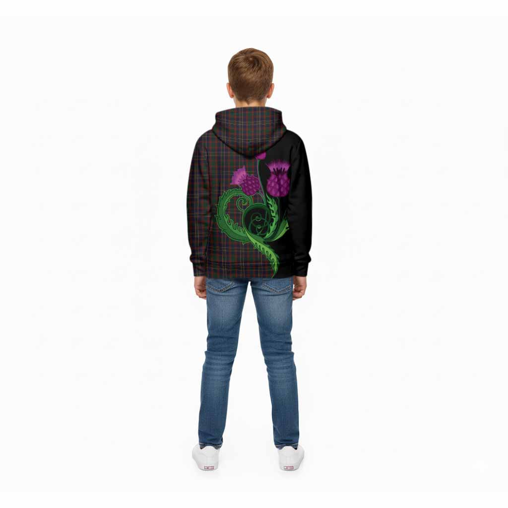 Cork County Ireland Tartan Kid Hoodie Traditional Scottish Thistle