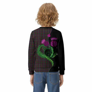 Cork County Ireland Tartan Kid Knitted Sweatshirt Traditional Scottish Thistle
