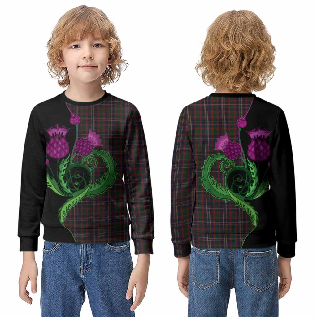 Cork County Ireland Tartan Kid Knitted Sweatshirt Traditional Scottish Thistle