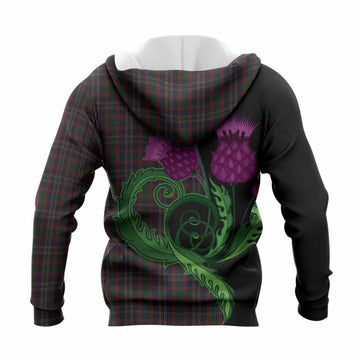 Cork County Ireland Tartan Knitted Hoodie Traditional Scottish Thistle
