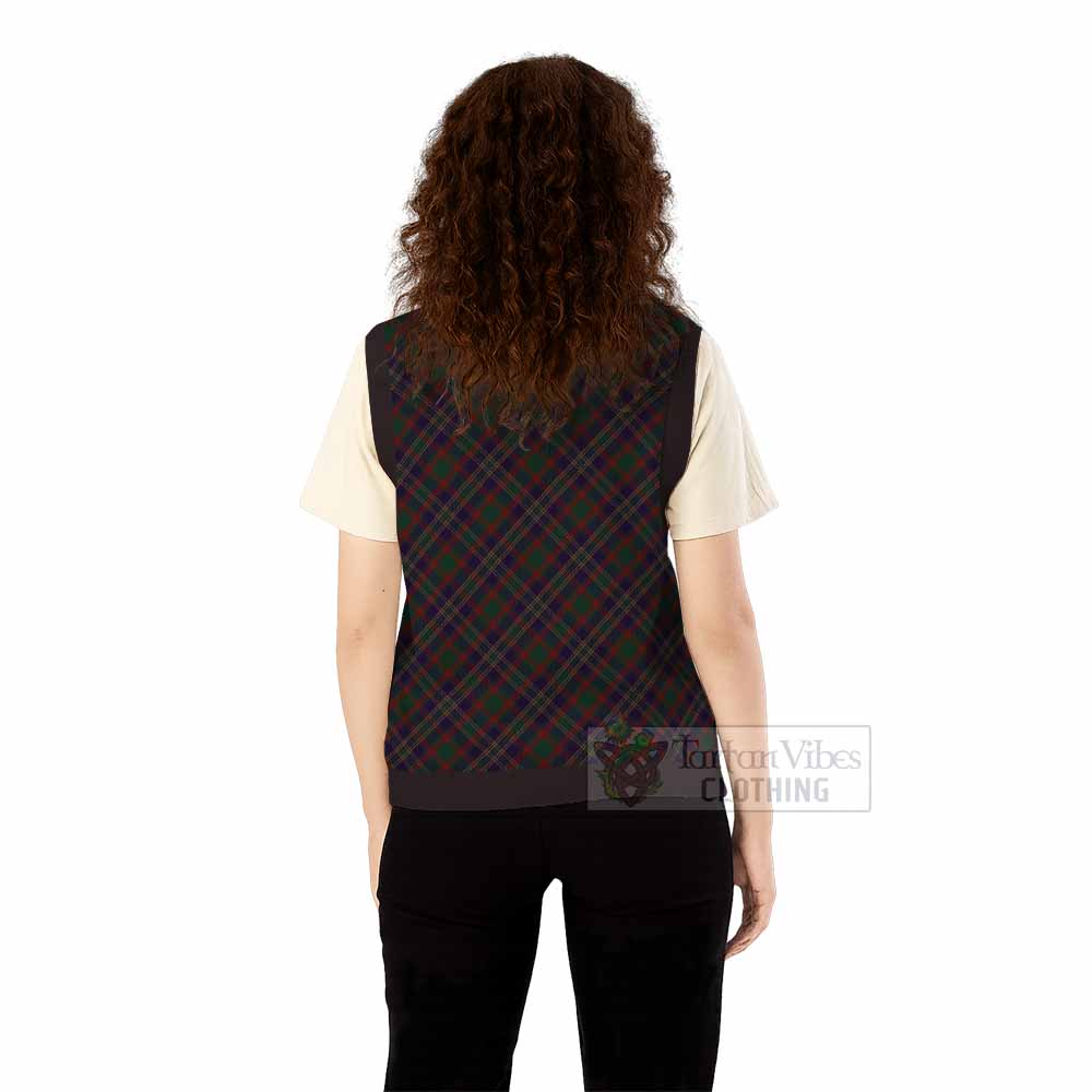 Cork County Ireland Tartan  Knitted V-Neck Vest Cross Style