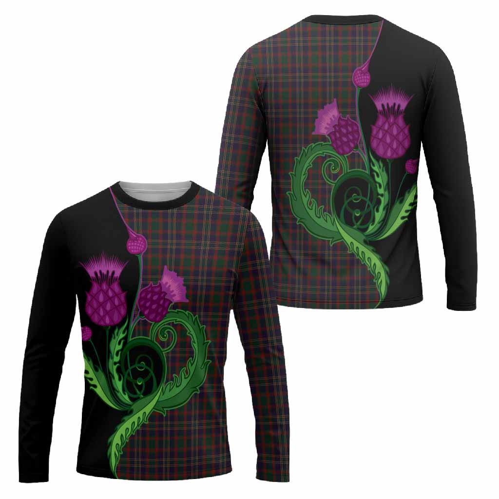 Cork County Ireland Tartan Long Sleeve T-Shirt Traditional Scottish Thistle
