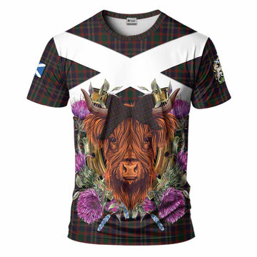 Cork County Ireland Tartan T-Shirt Scottish Thistle Heilan Coo
