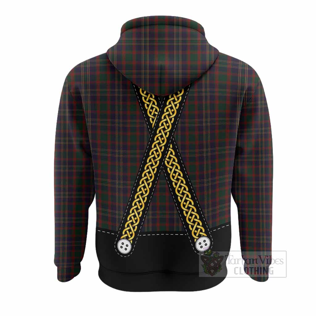 Cork Tartan Lederhosen Costume Hoodie Scotland Celtic Knot Motif