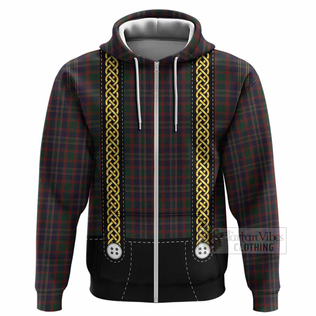 Cork Tartan Lederhosen Costume Hoodie Scotland Celtic Knot Motif