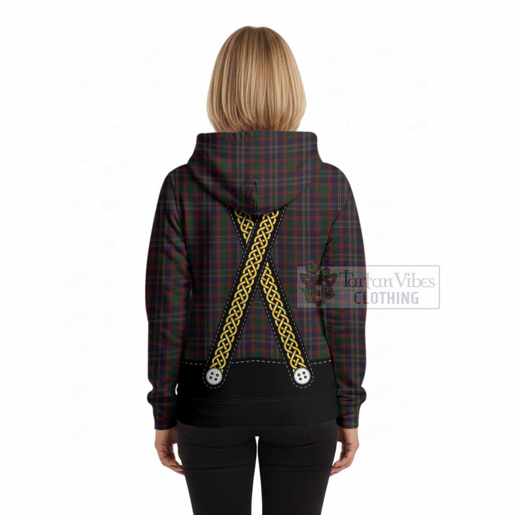 Cork Tartan Lederhosen Costume Hoodie Scotland Celtic Knot Motif