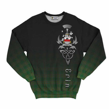 Cornyn Irish Clan Sweatshirt with Coat of Arms Erin Go Bragh Celtic Inspired
