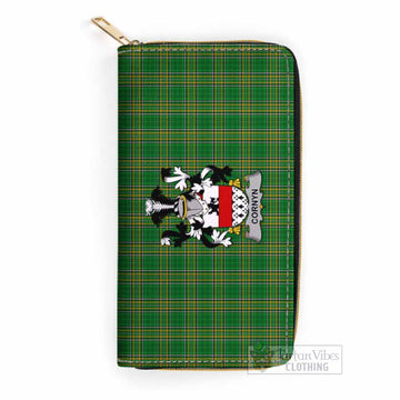 Cornyn Irish Clan Tartan Women's Leather Wallet with Coat of Arms