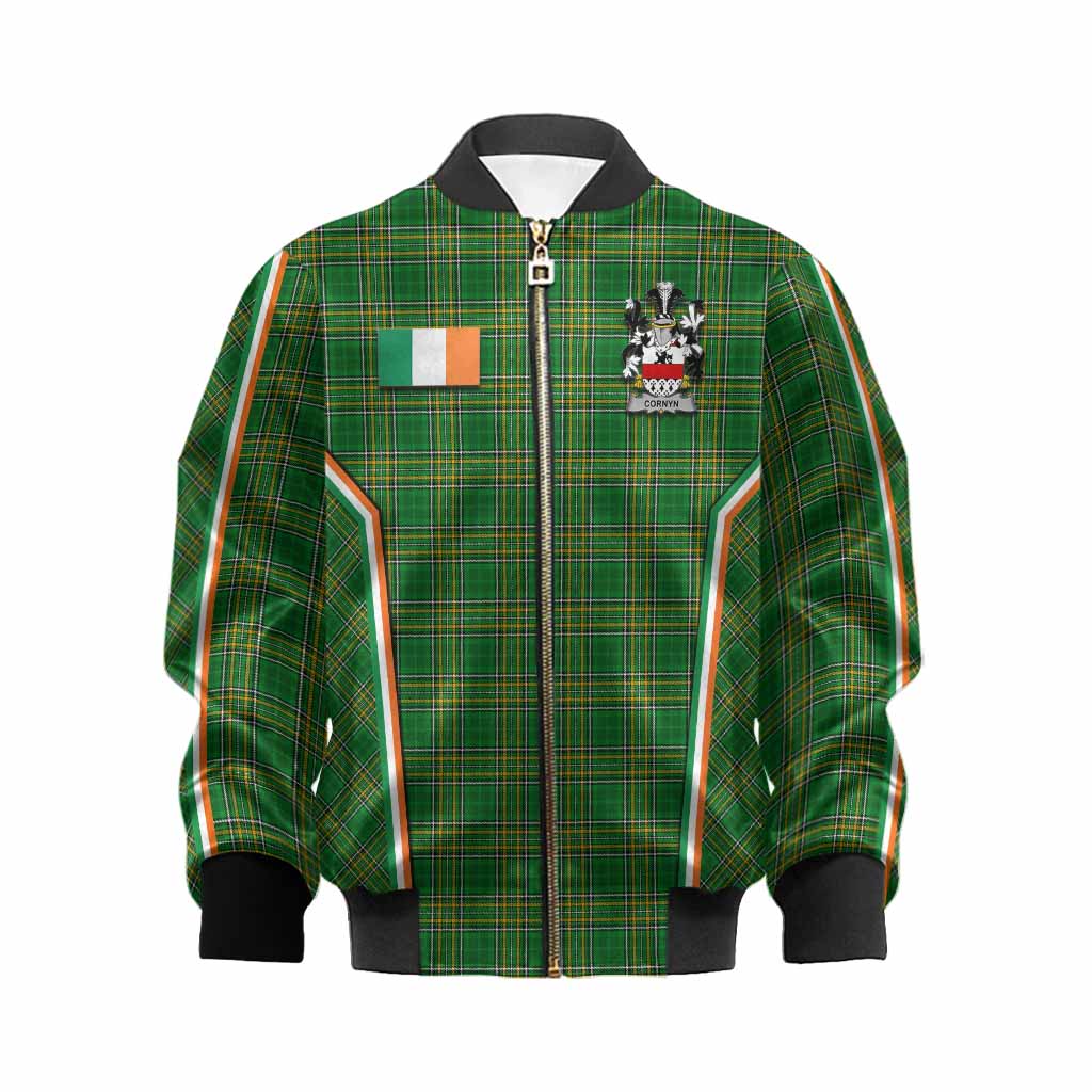 Cornyn Irish Clan Coat of Arm Tartan Kid Bomber Jacket Flag Style